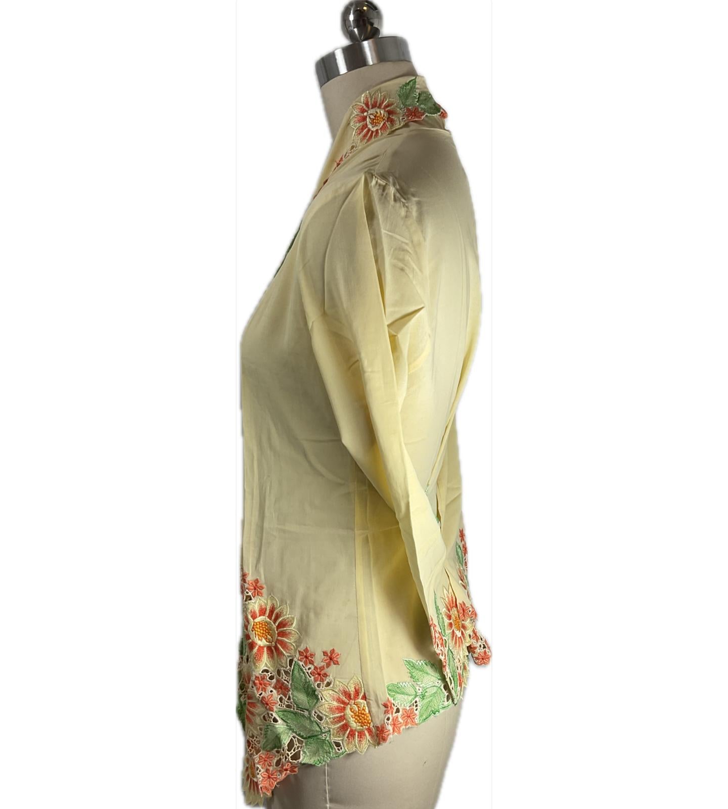 Premium Peranakan Top PPT-M-YELLOW-B66009
