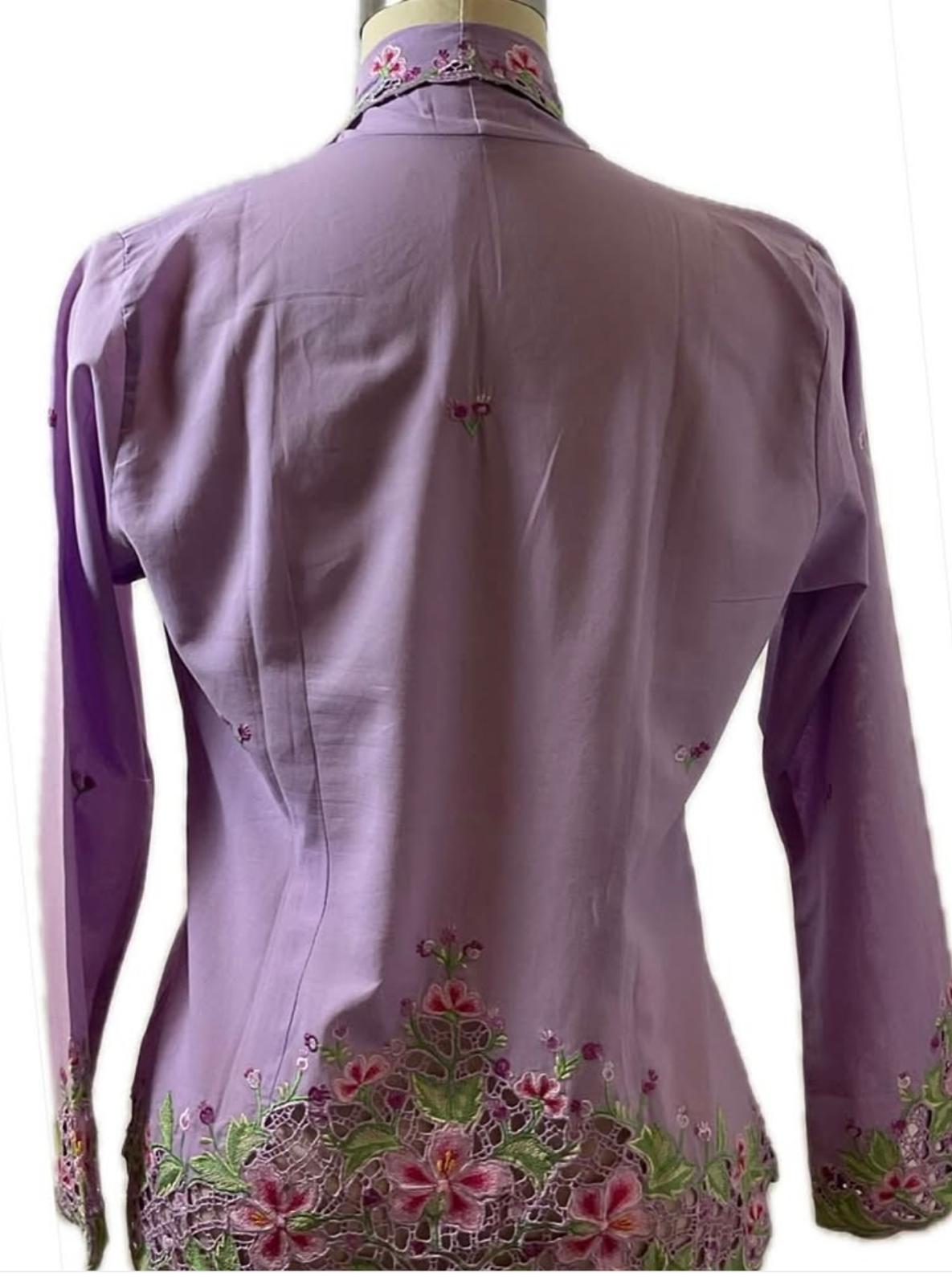 Premium Peranakan Top PPT-M-PURPLE-B66002