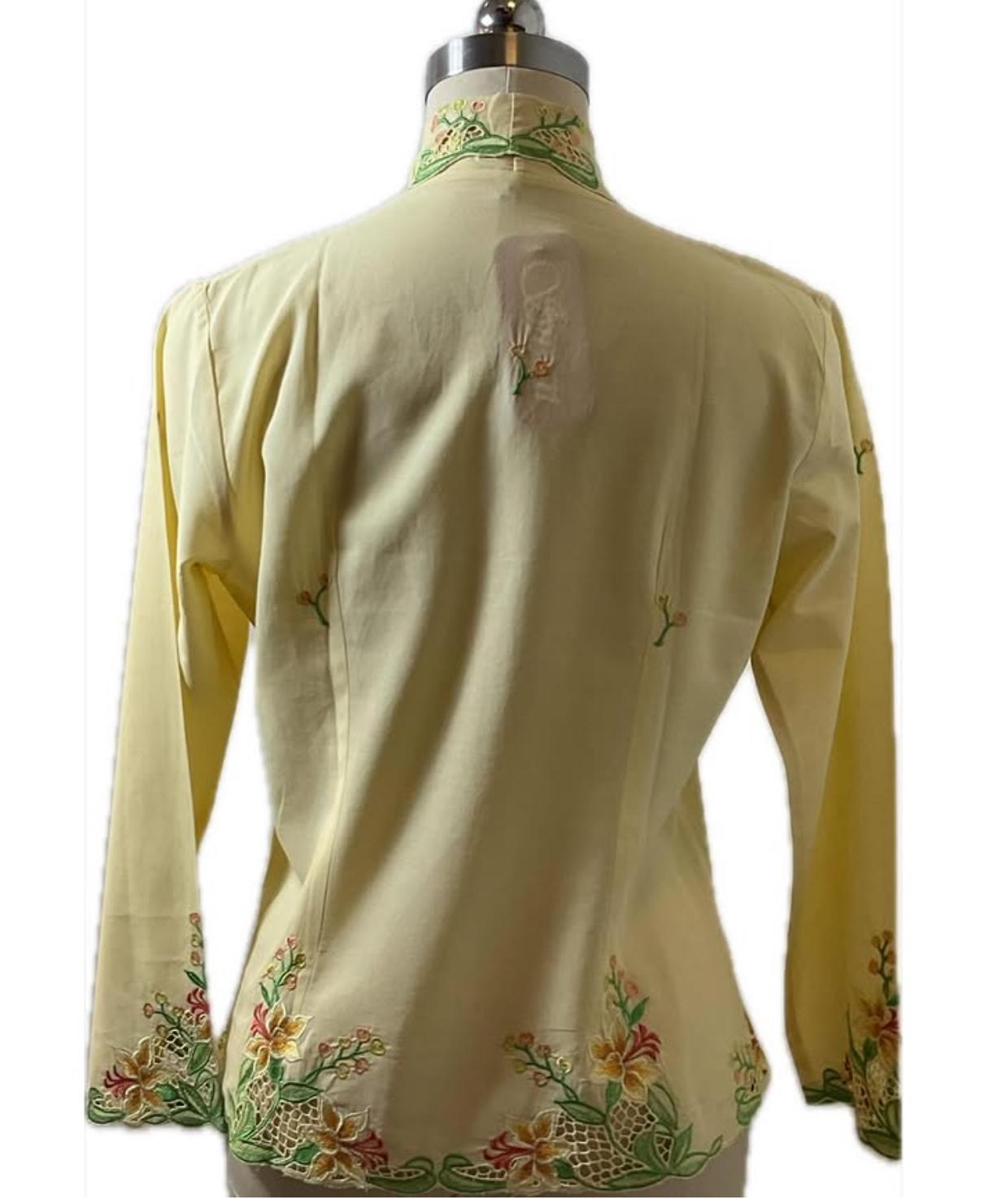 Premium Peranakan Top PPT-M-YELLOW-B66006