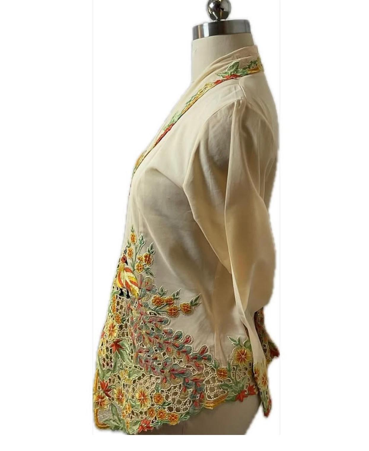 Premium Peranakan Top PPT-M-YELLOW-B66007