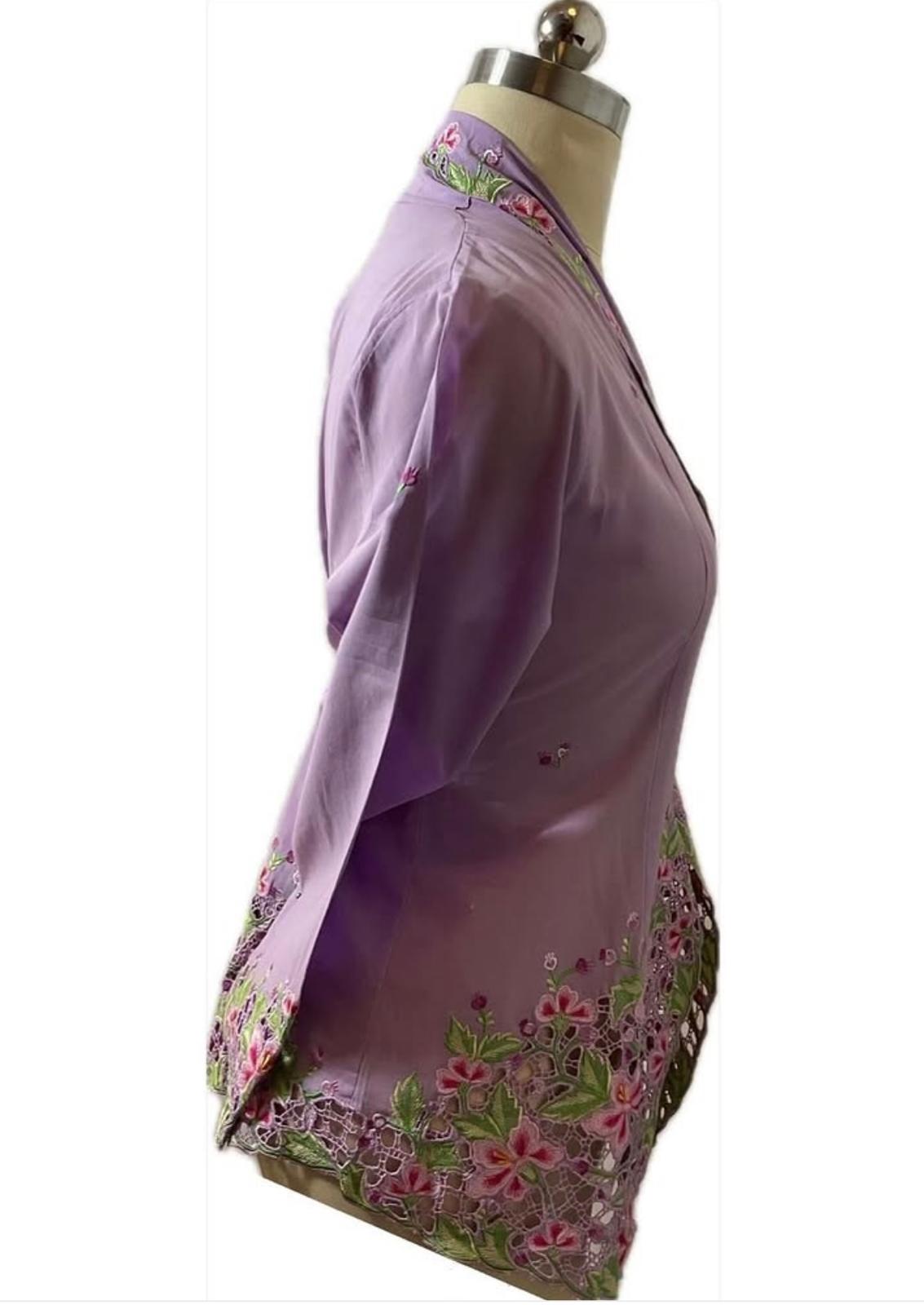Premium Peranakan Top PPT-L-PURPLE-B666007