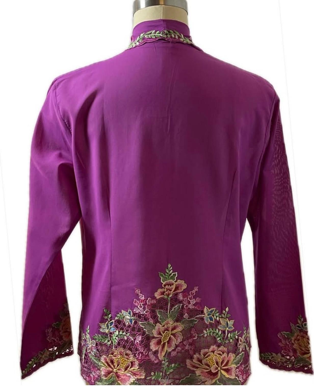 Premium Peranakan Top PPT-XL-PURPLE-B6666004