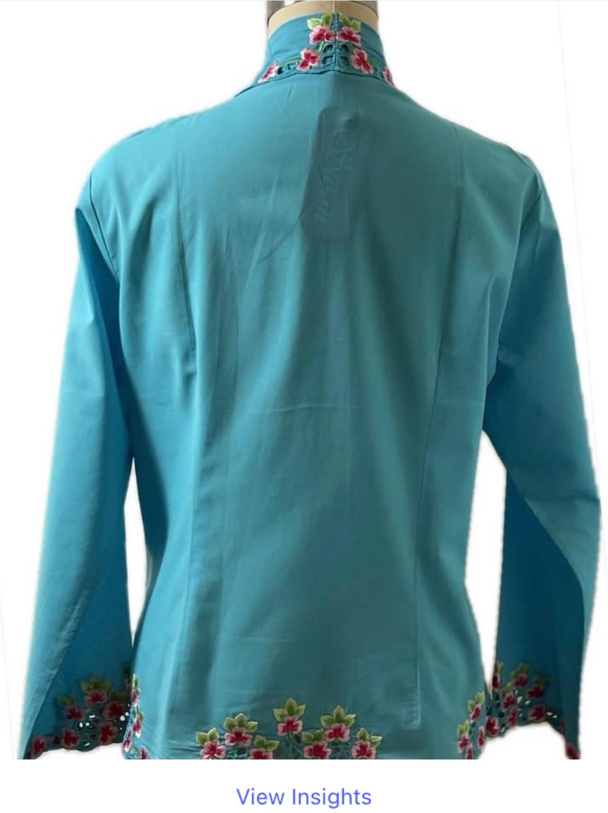 Premium Peranakan Top PPT-2XL-BLUE-B66666022