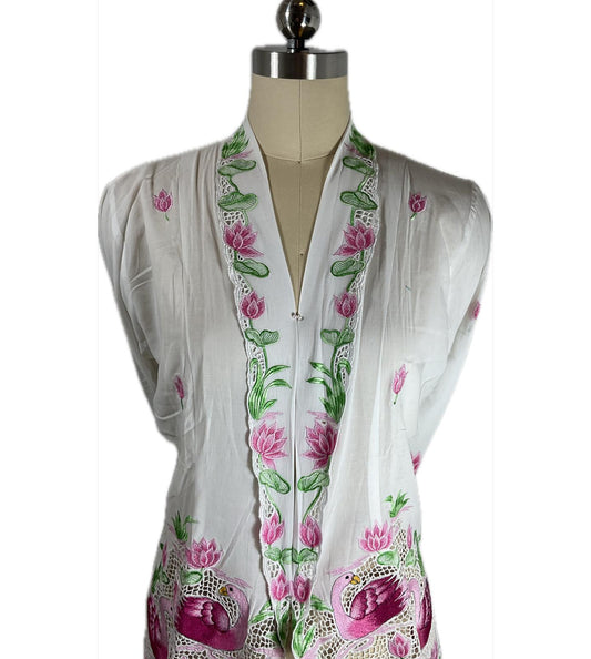 Premium Peranakan Top PPT-XL-WHITE-B6666014