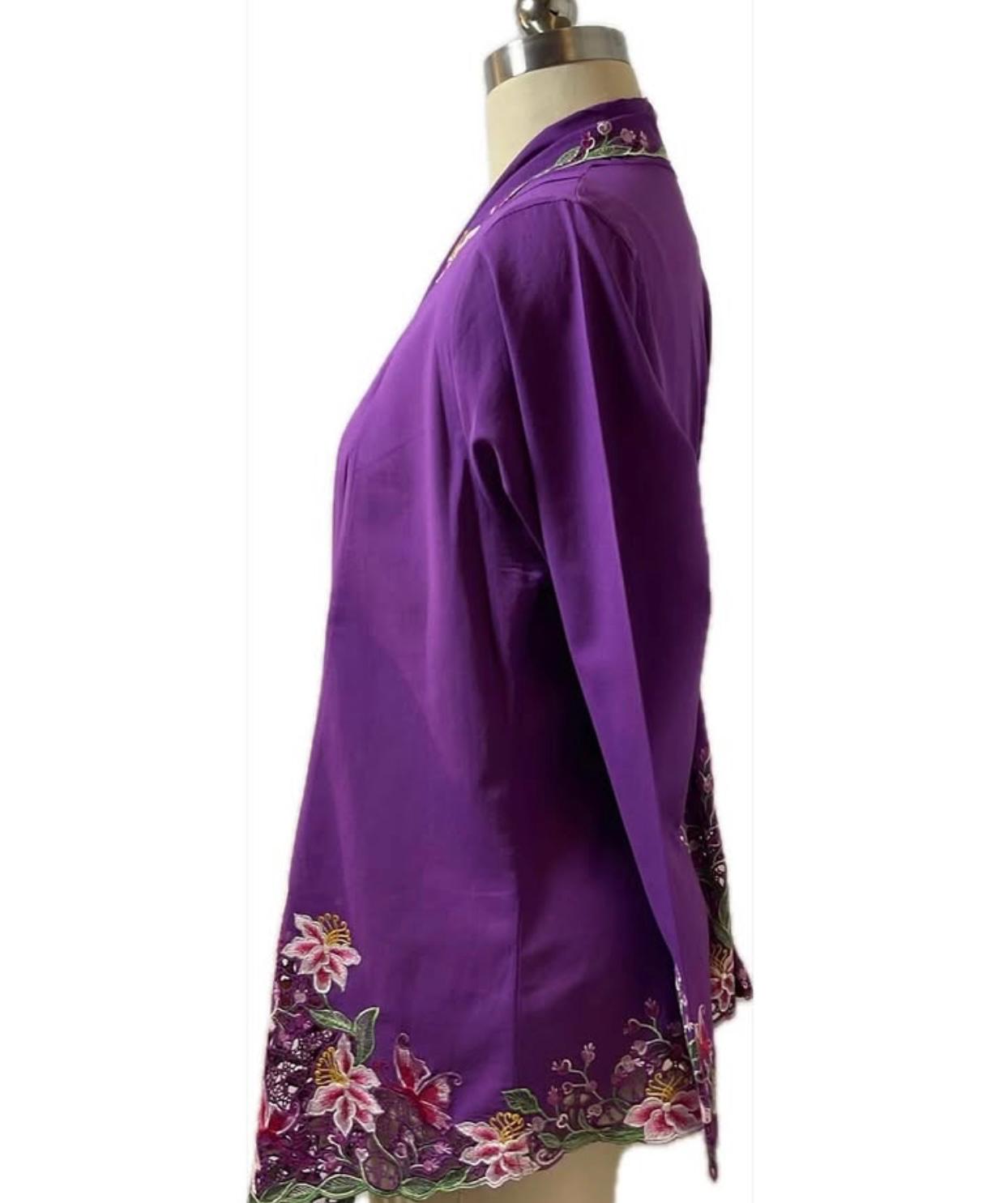 Premium Peranakan Top PPT-2XL-PURPLE-B66666002