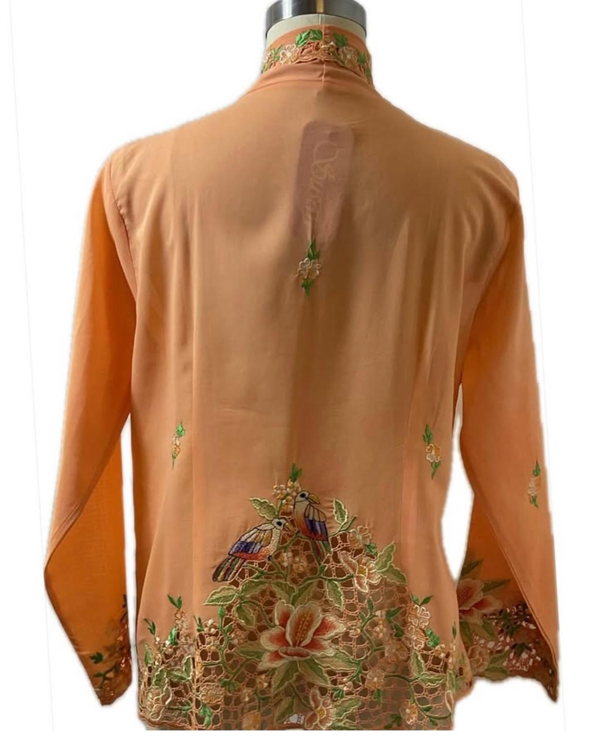 Premium Peranakan Top PPT-2XL-ORANGE-B66666003