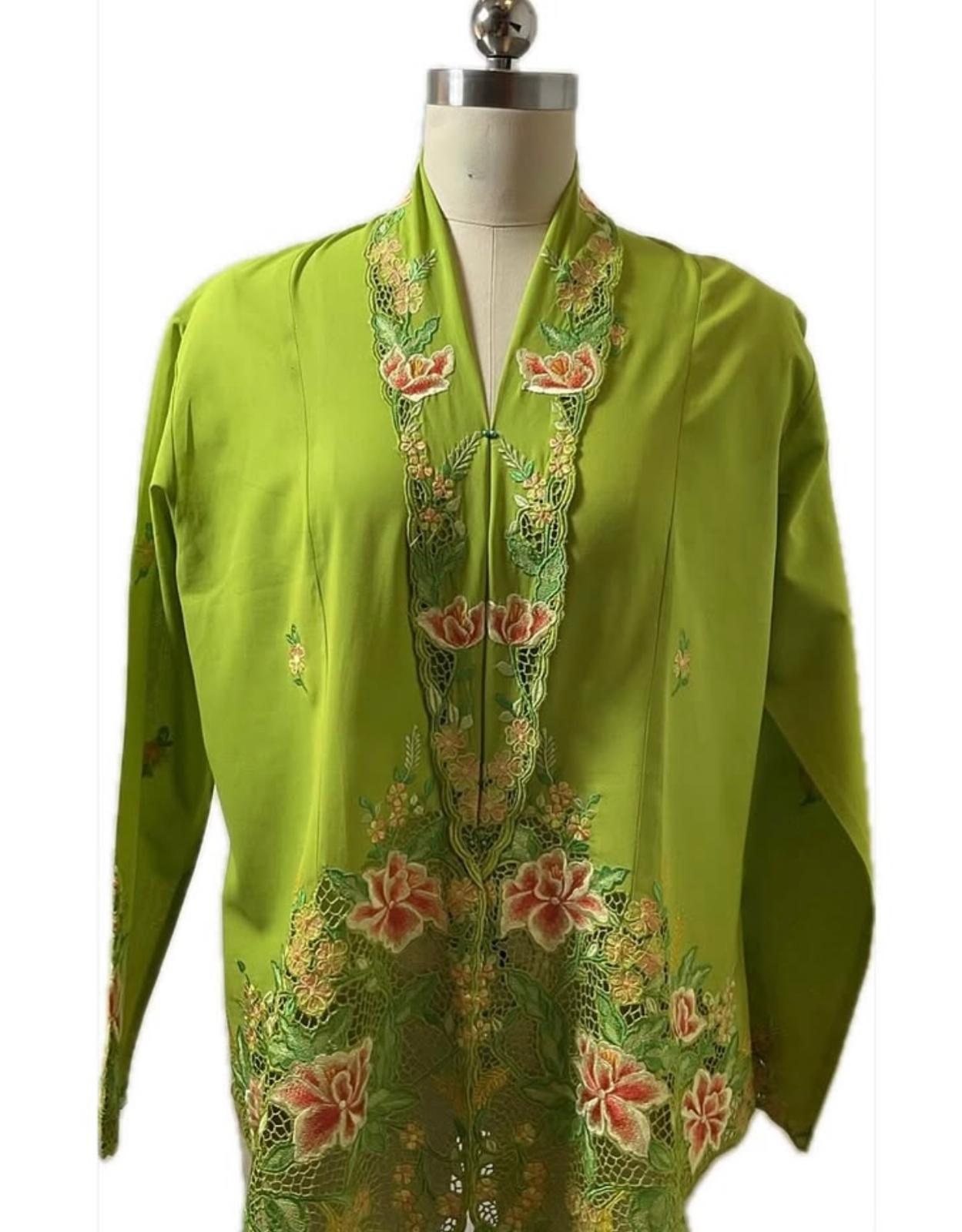 Premium Peranakan Top PPT-2XL-GREEN-B66666007