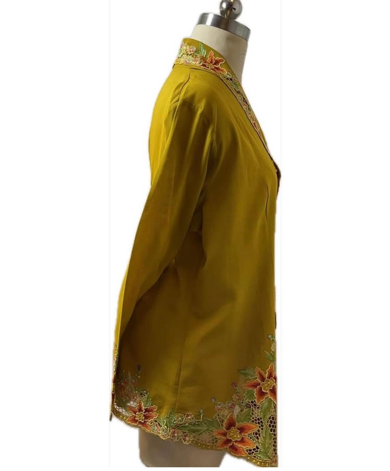 Premium Peranakan Top PPT-2XL-YELLOW-B66666018