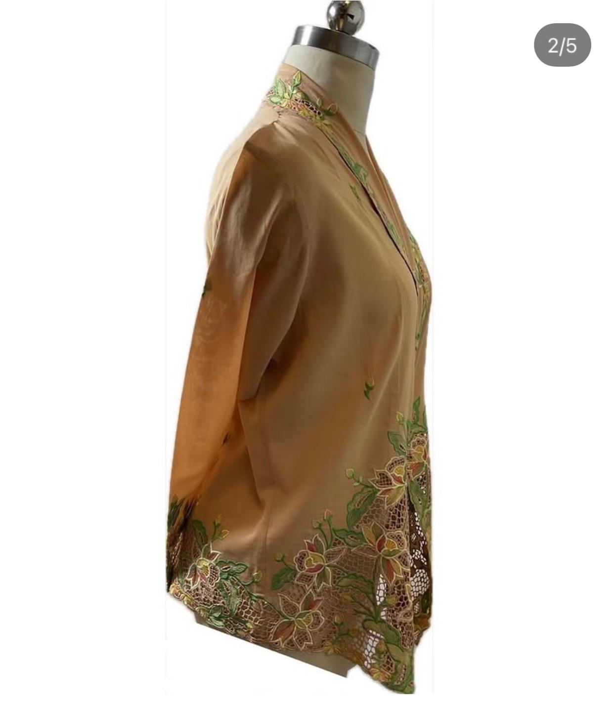 Premium Peranakan Top PPT-2XL-BROWN-B66666025