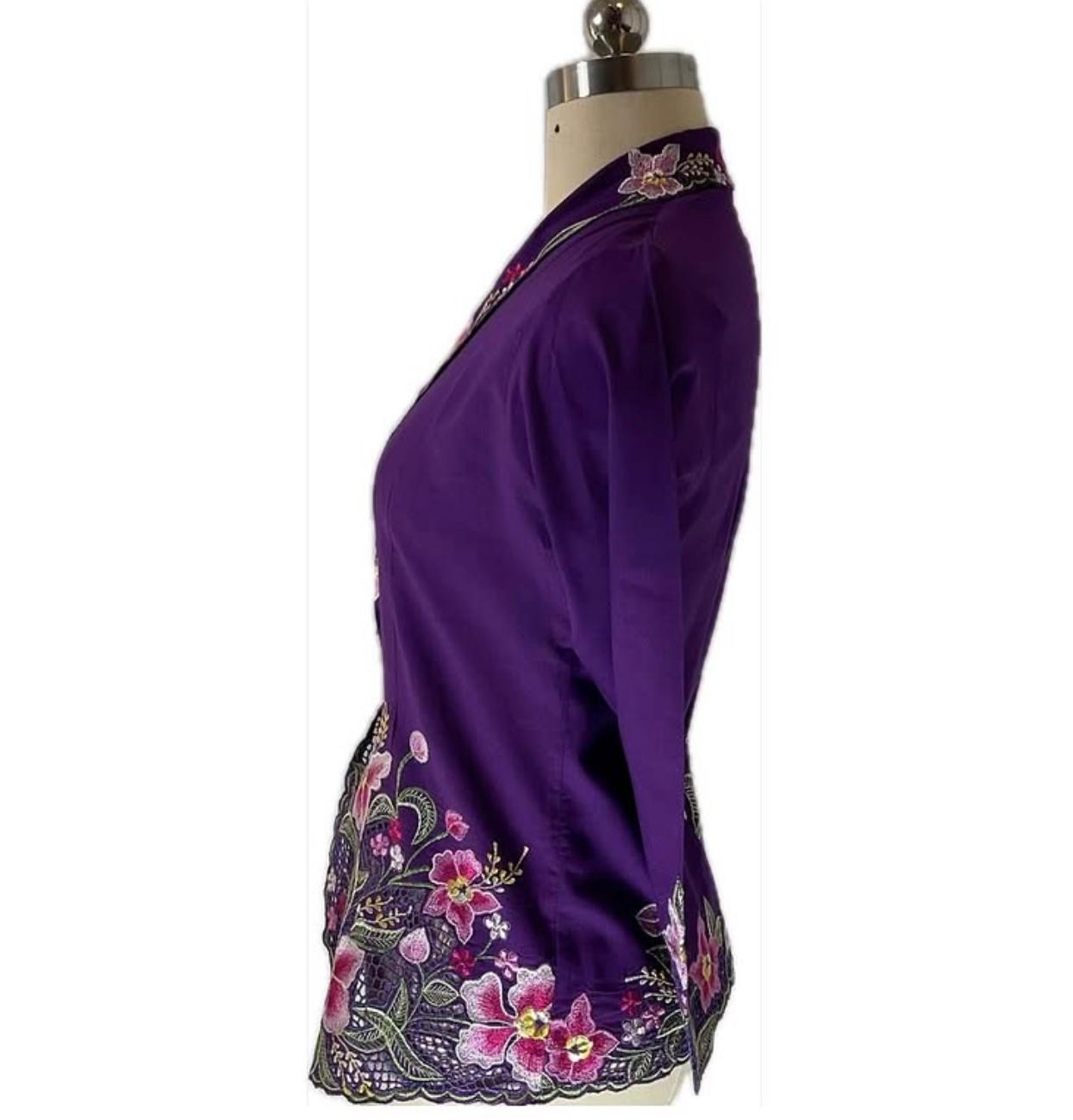 Standard Peranakan Top SPT-S-PURPLE-A6009