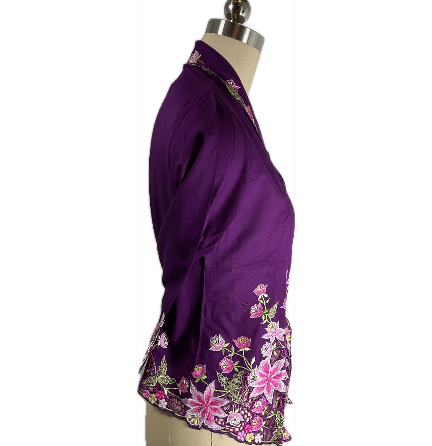 Standard Peranakan Top SPT-S-PURPLE-A6012