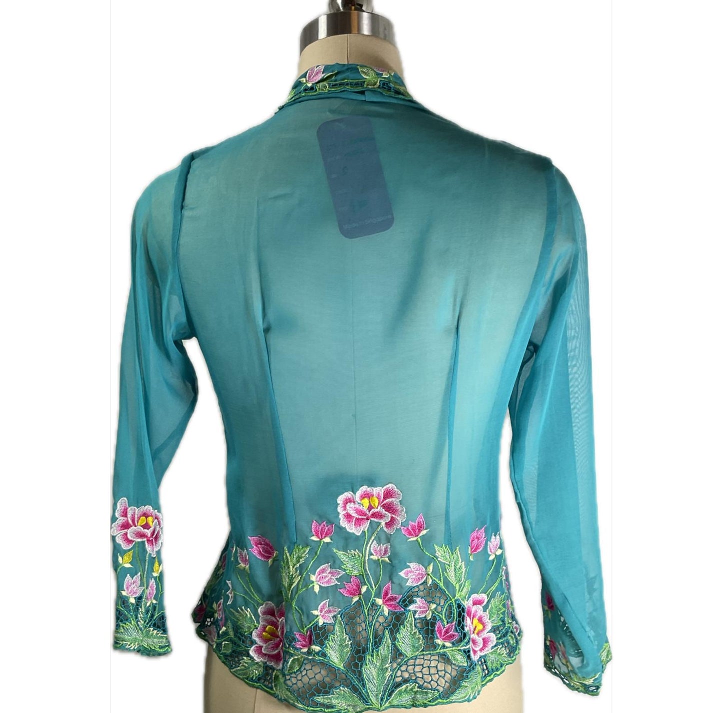 Standard Peranakan Top SPT-S-TURQUOISE-A6016
