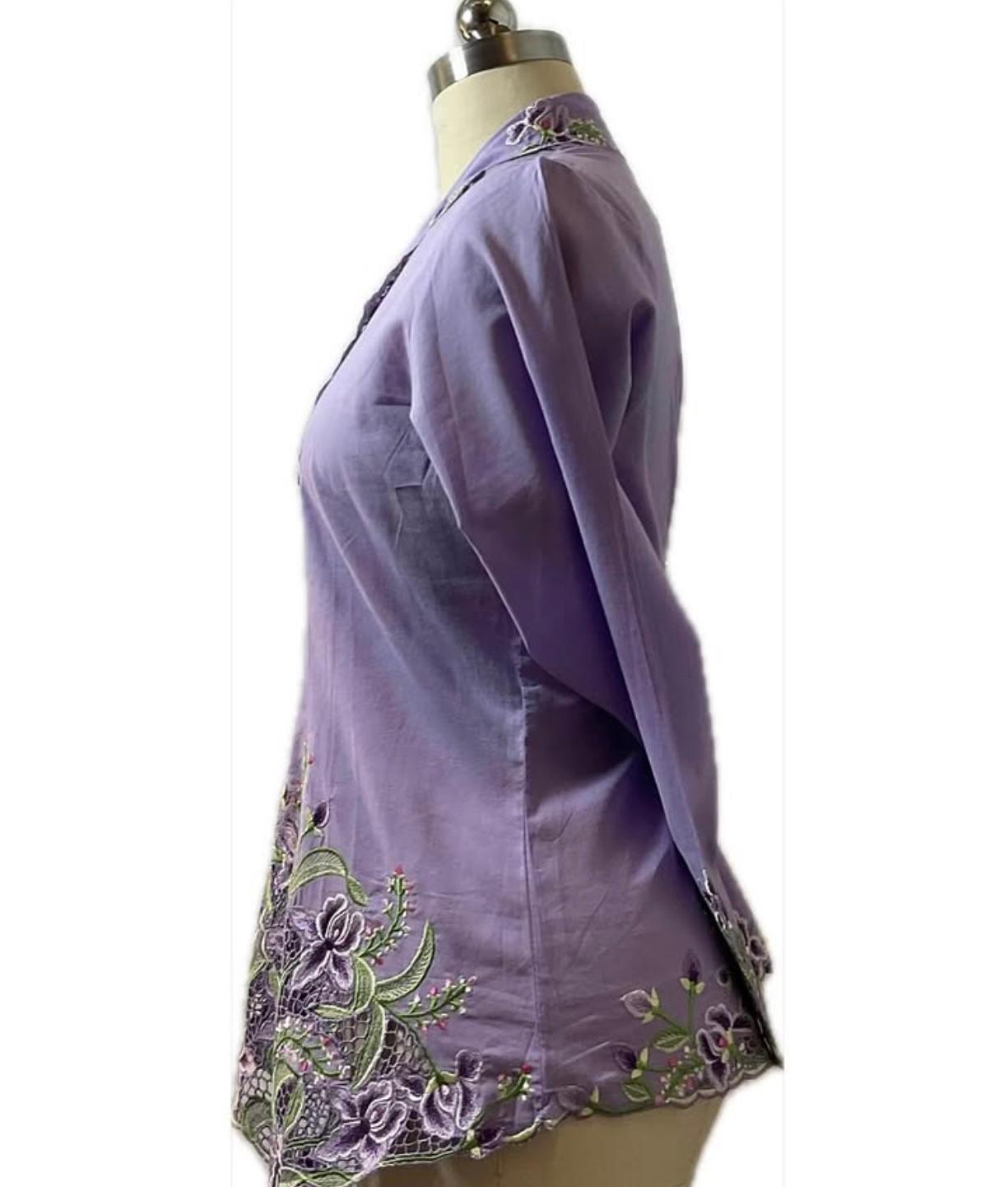 Standard Peranakan Top SPT-M-PURPLE-A66010