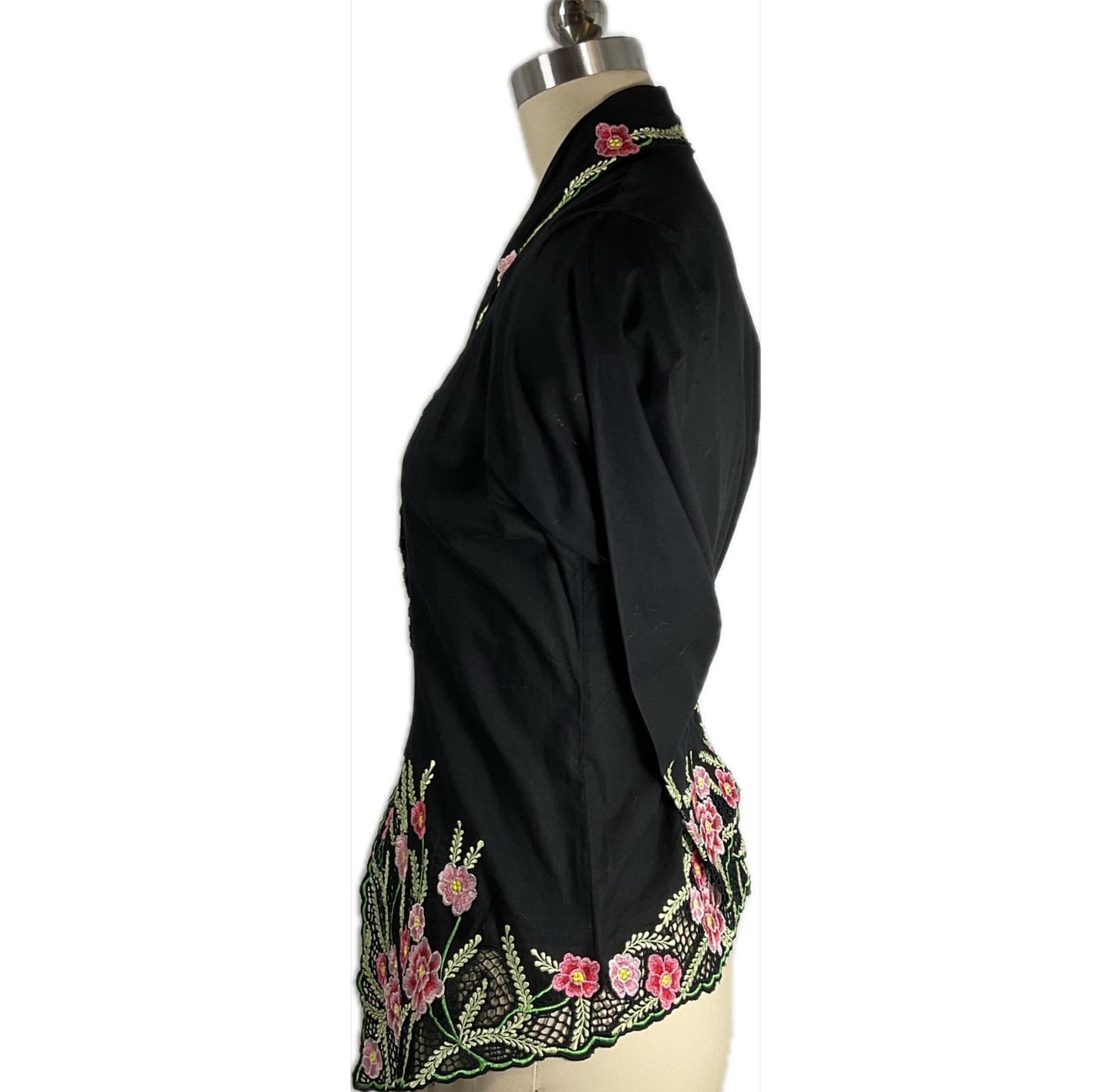 Standard Peranakan Top SPT-M-BLACK-A66011