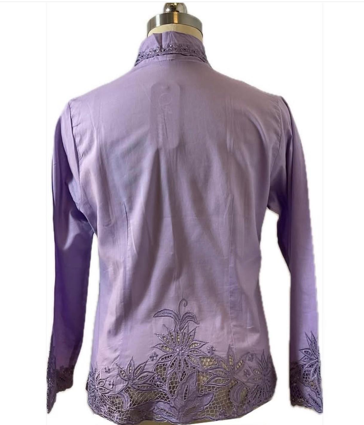 Standard Peranakan Top SPT-L-PURPLE-A666002