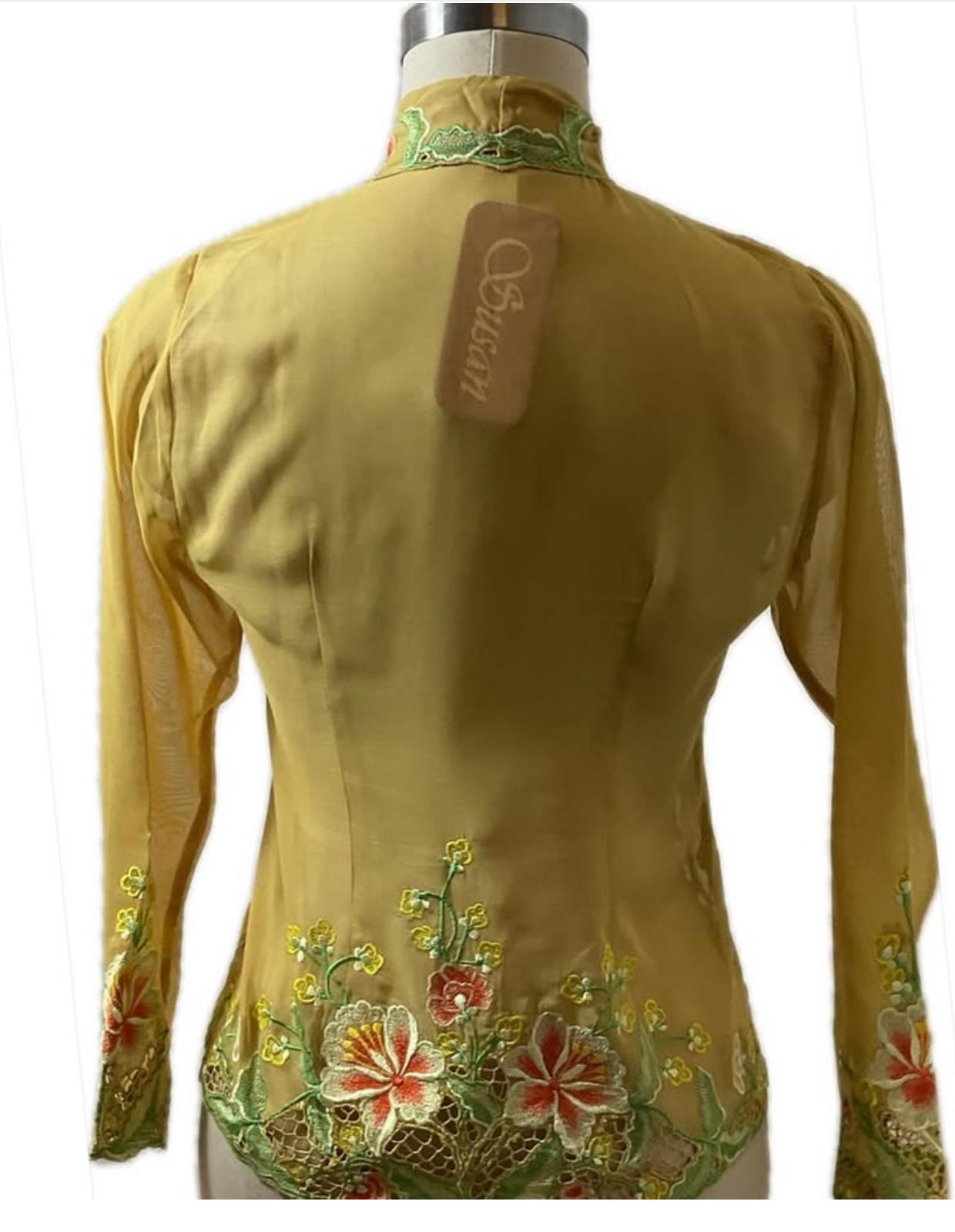 Standard Peranakan Top SPT-XL-YELLOW-A6666013