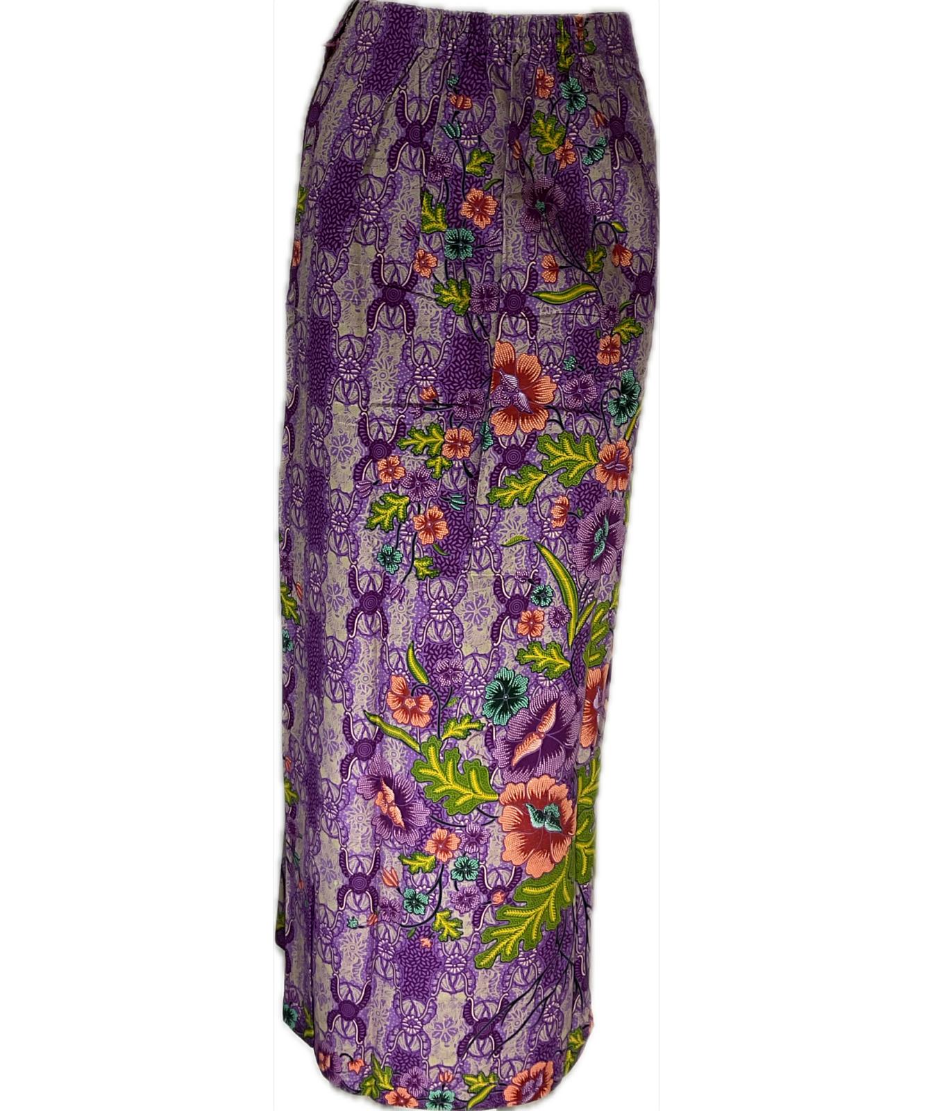 Ladies Batik Sarong LBS-S-PURPLE-3008