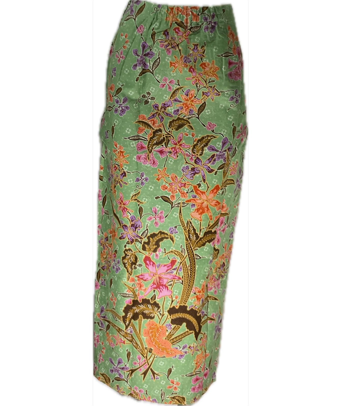 Ladies Batik Sarong LBS-S-GREEN-3034