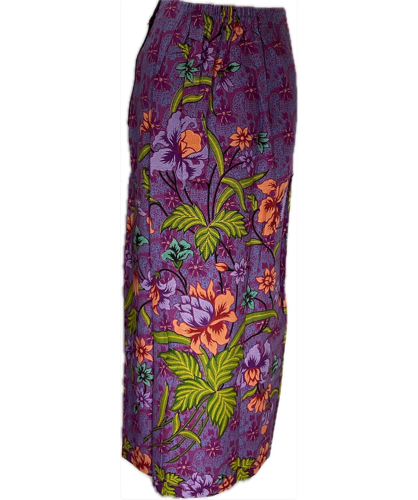 Ladies Batik Sarong LBS-M-PURPLE-33028