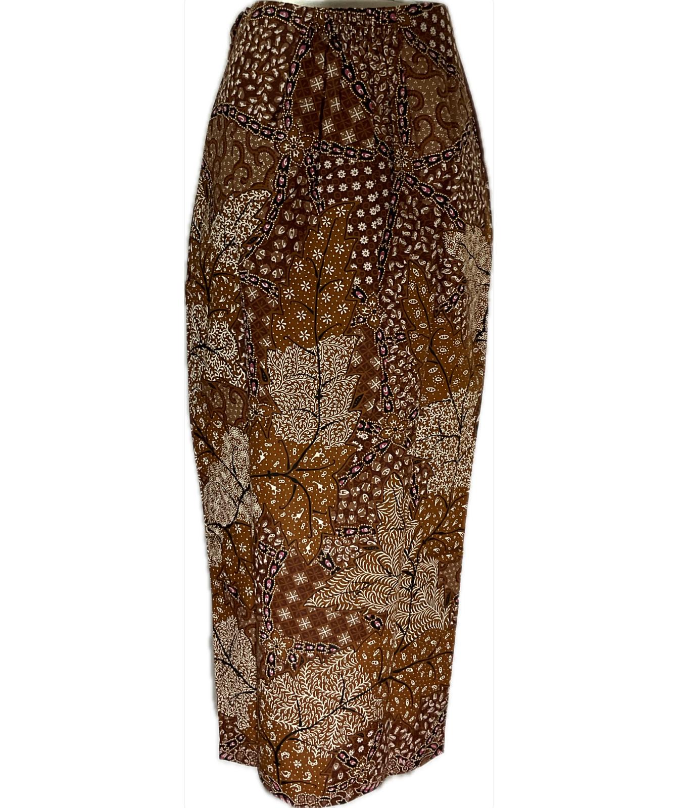 Ladies Batik Sarong LBS-M-BROWN-33013