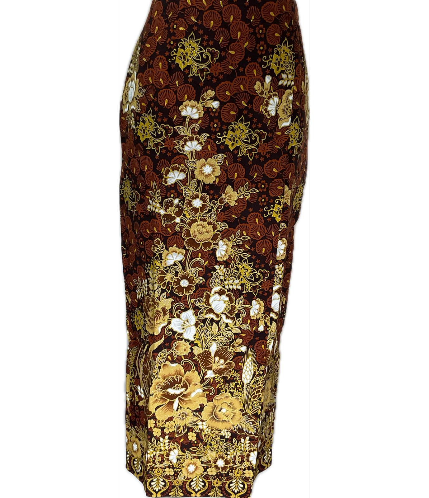 Ladies Batik Sarong LBS-S-BROWN-3037