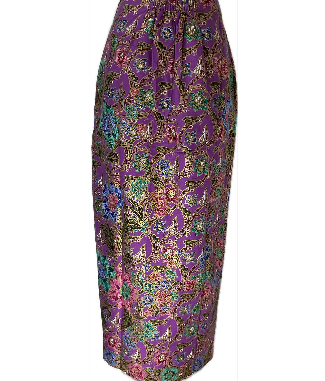 Ladies Batik Sarong LBS-M-PURPLE-33031