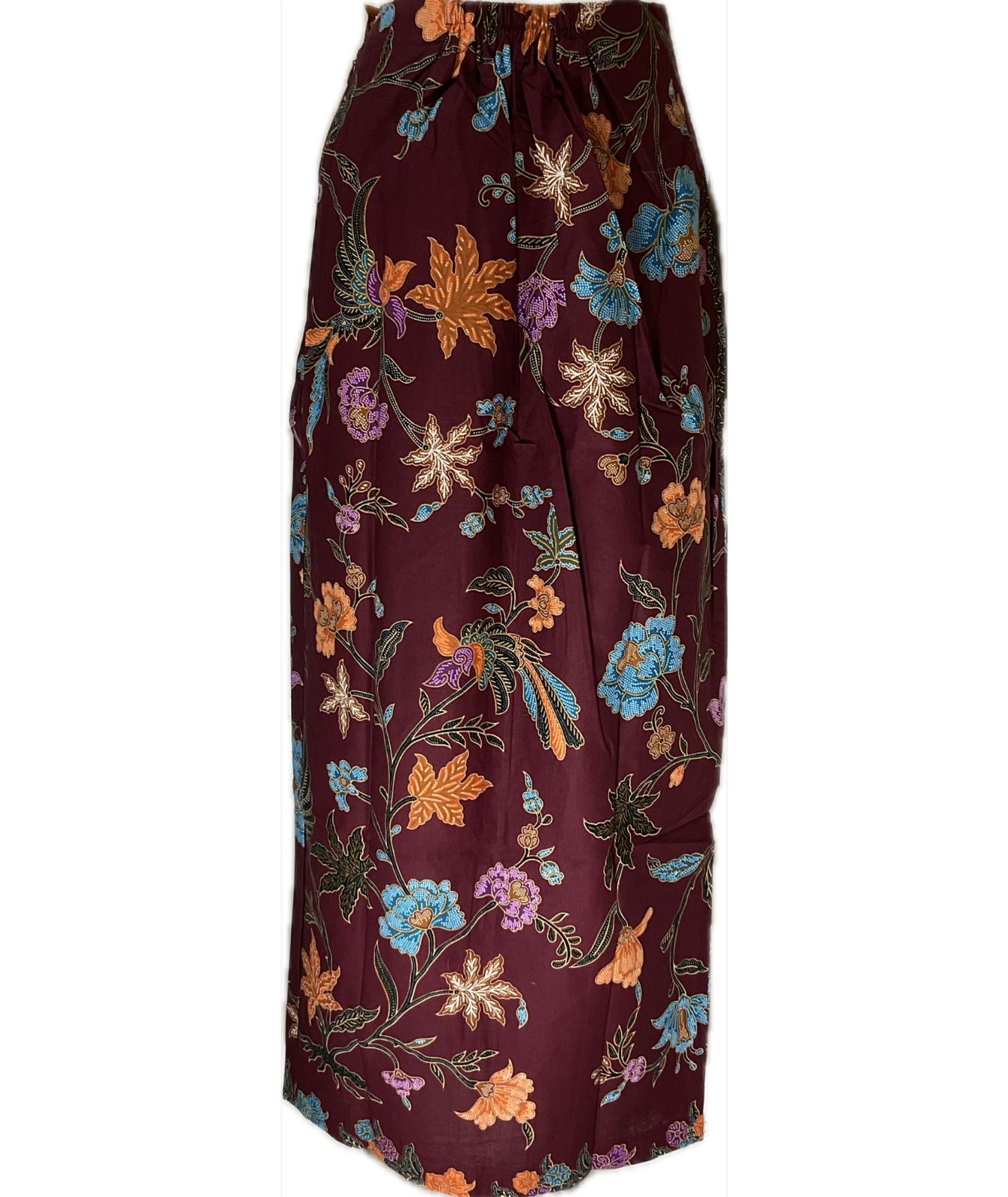 Ladies Batik Sarong LBS-L-MAROON-333012