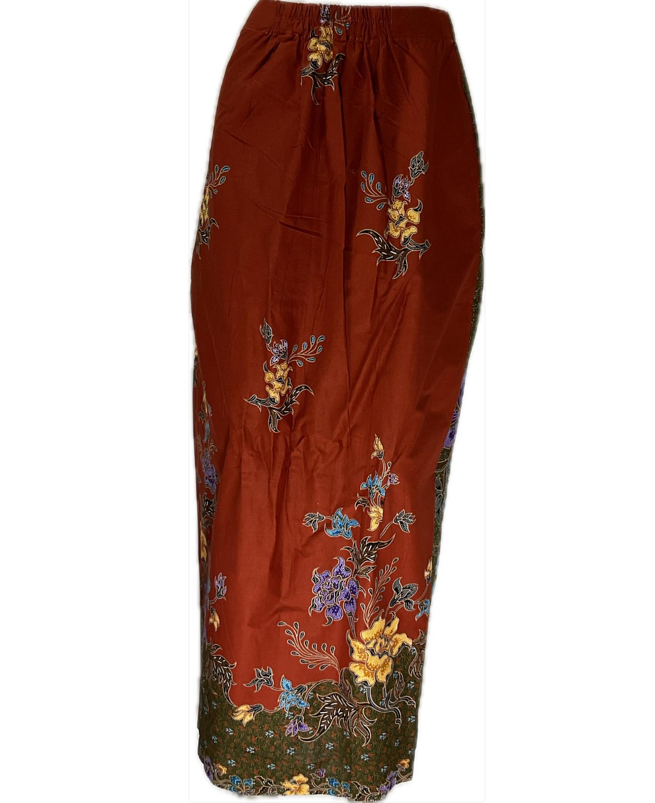 Ladies Batik Sarong LBS-M-ORANGE-33033
