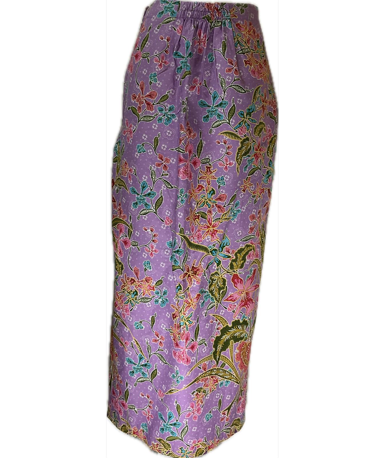 Ladies Batik Sarong LBS-M-PURPLE-33035