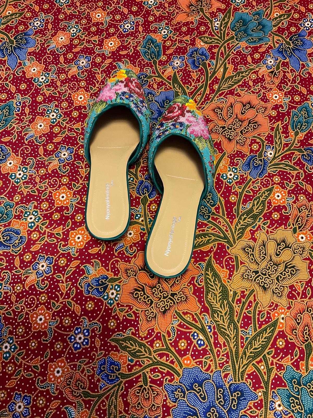 Standard Beaded Shoes SBS-9-TURQUOISE-D6003