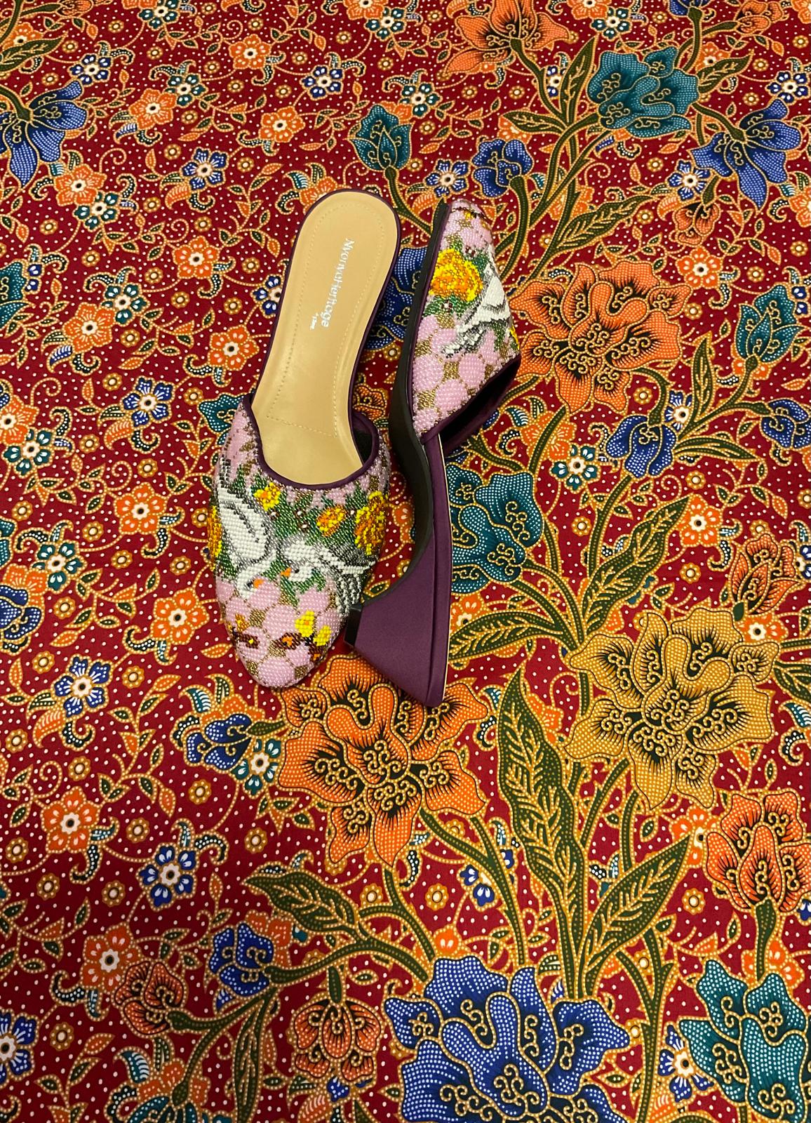 Standard Beaded Shoes SBS-9-PURPLE-D6005