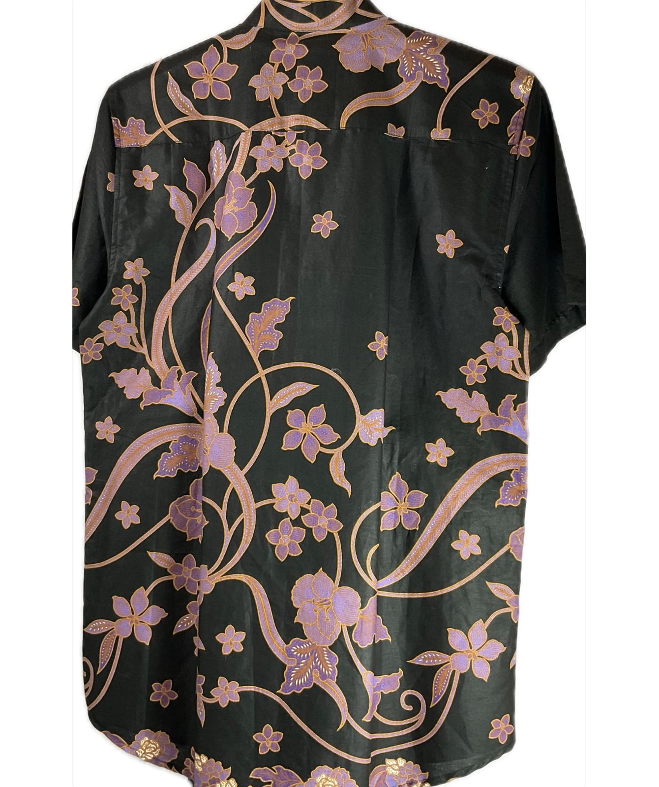 Mens Batik Top MBT-M-BLACK-2007