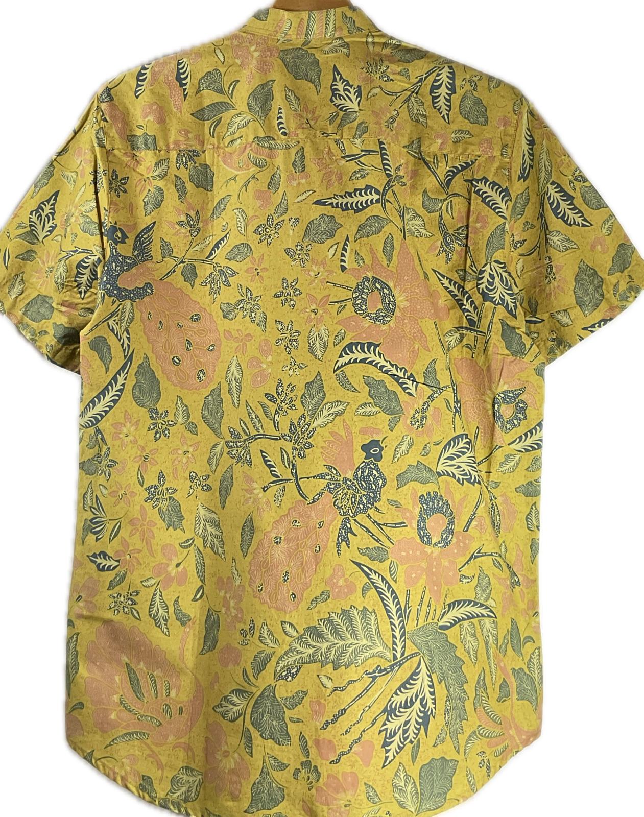 Mens Batik Top MBT-L-YELLOW-22004