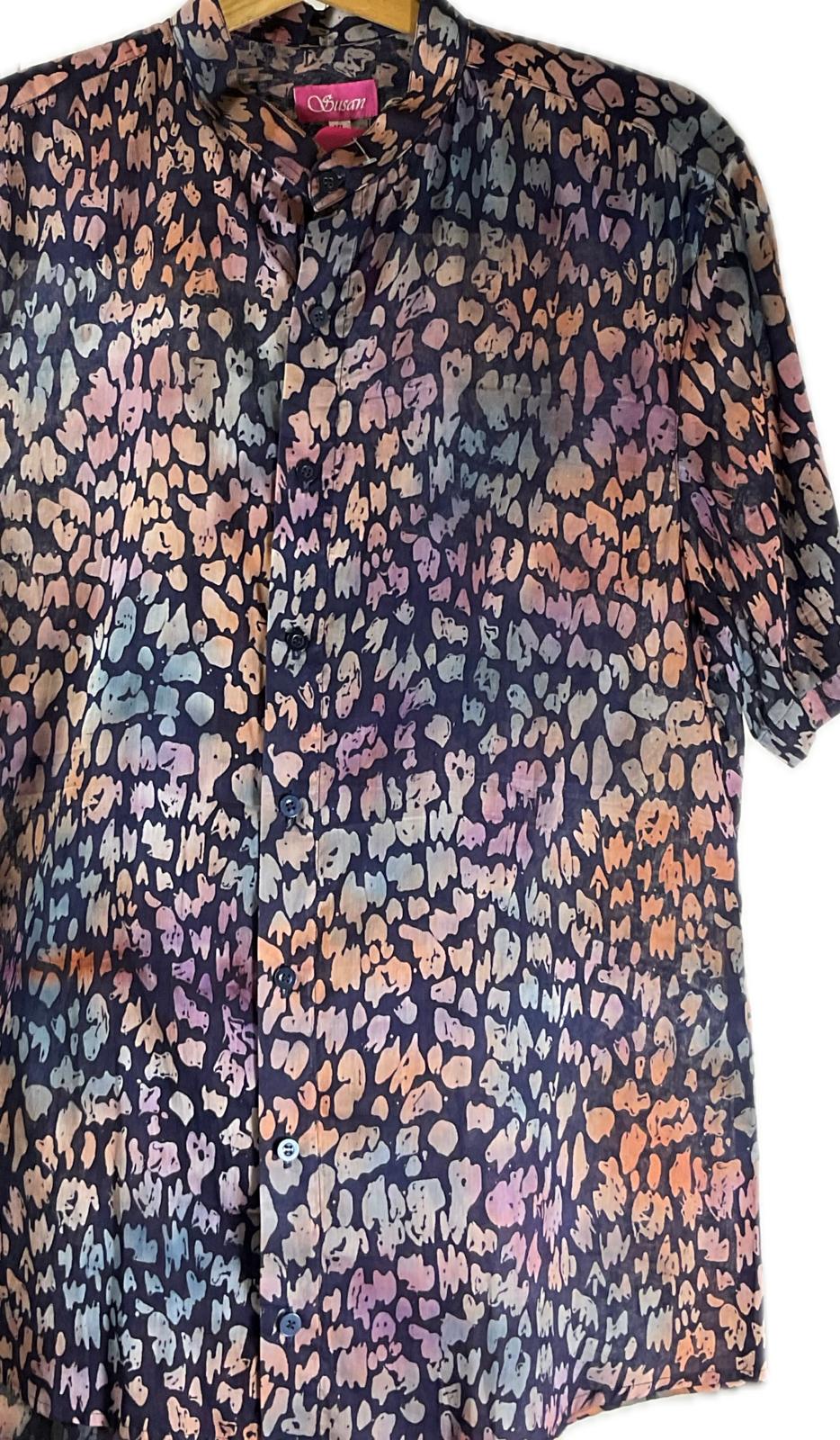 Mens Batik Top MBT-XL-PURPLE-222007
