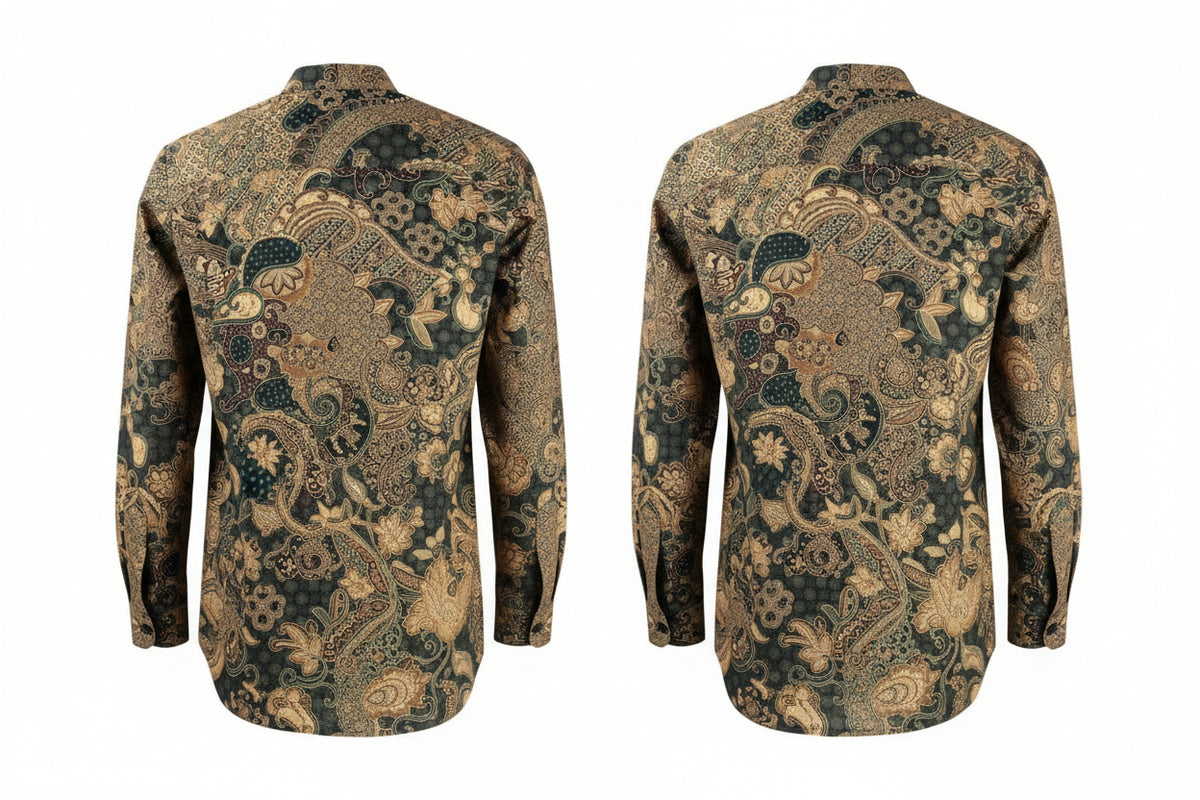 Mens Batik Top Long Sleeve MBT-XL-BLACK-A222002