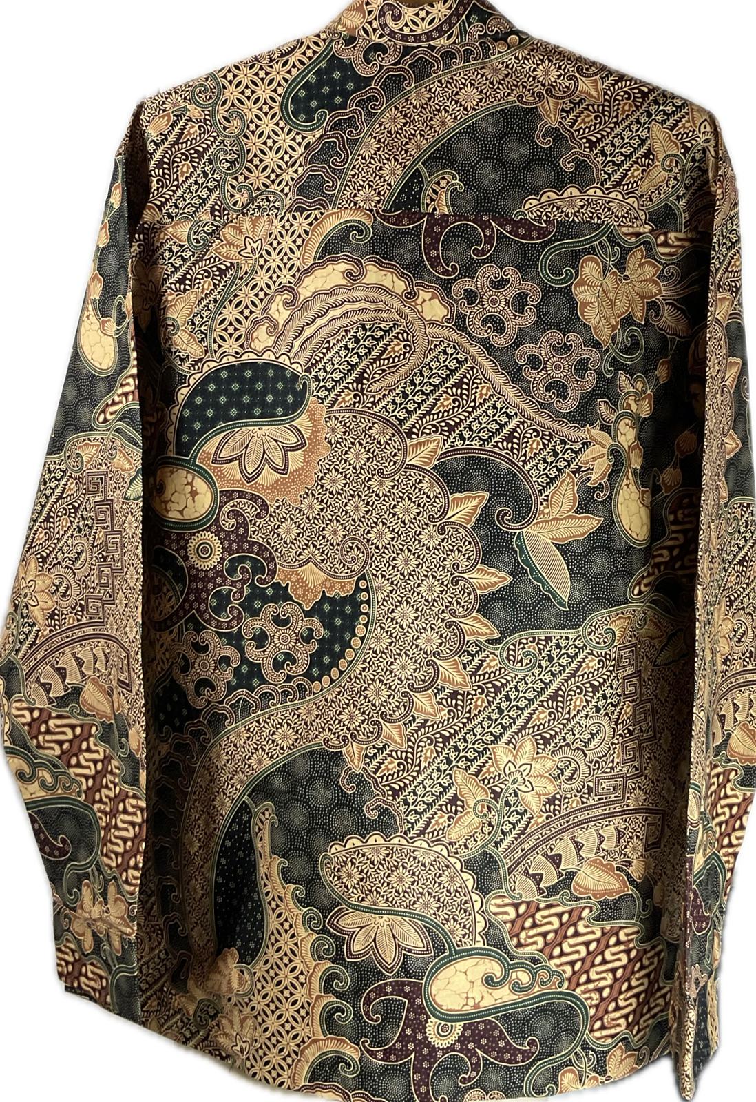 Mens Batik Top Long Sleeve MBT-XXL-BLACK-A2222003