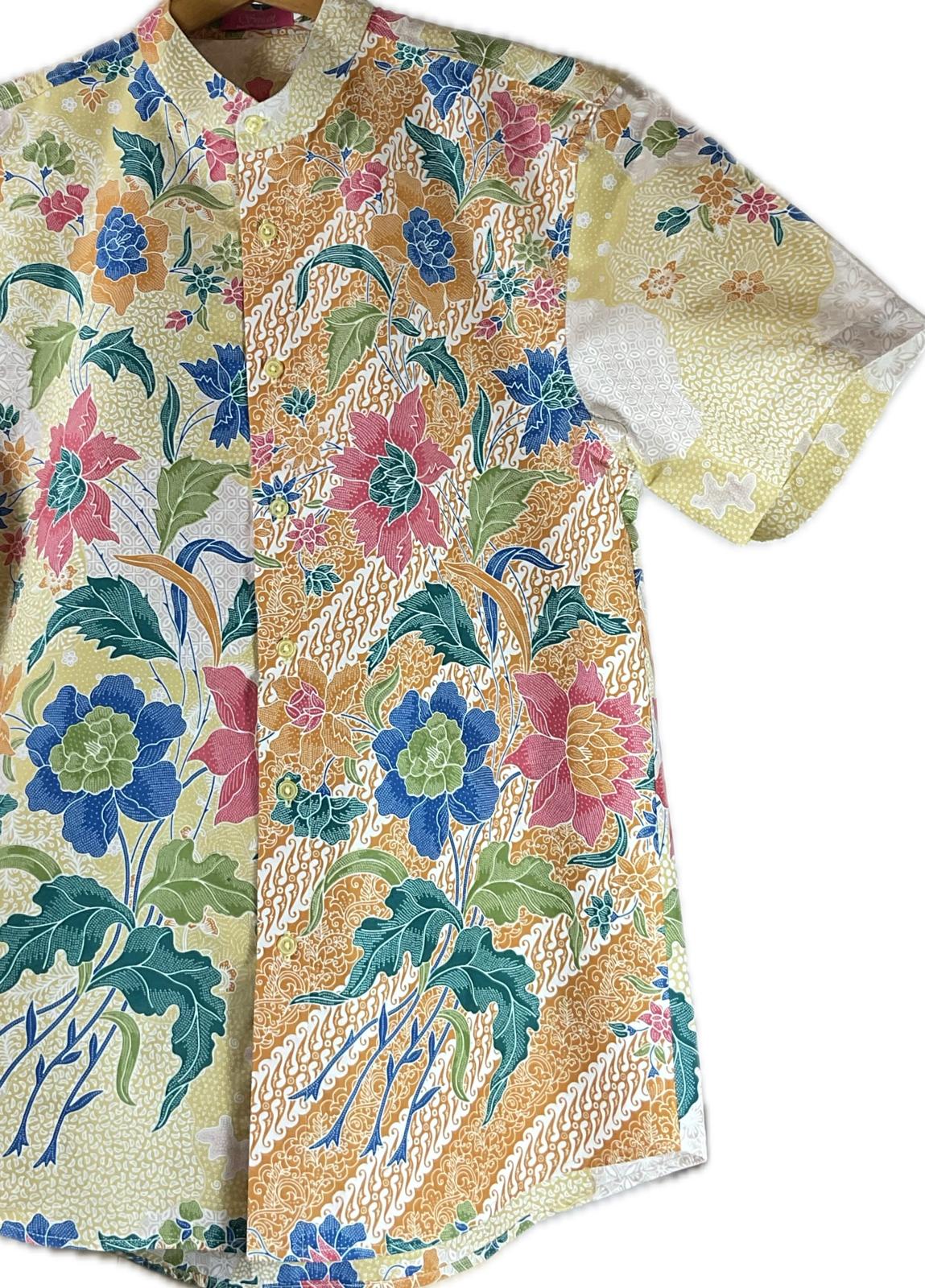 Mens Batik Top MBT-L-YOLLOW-22007