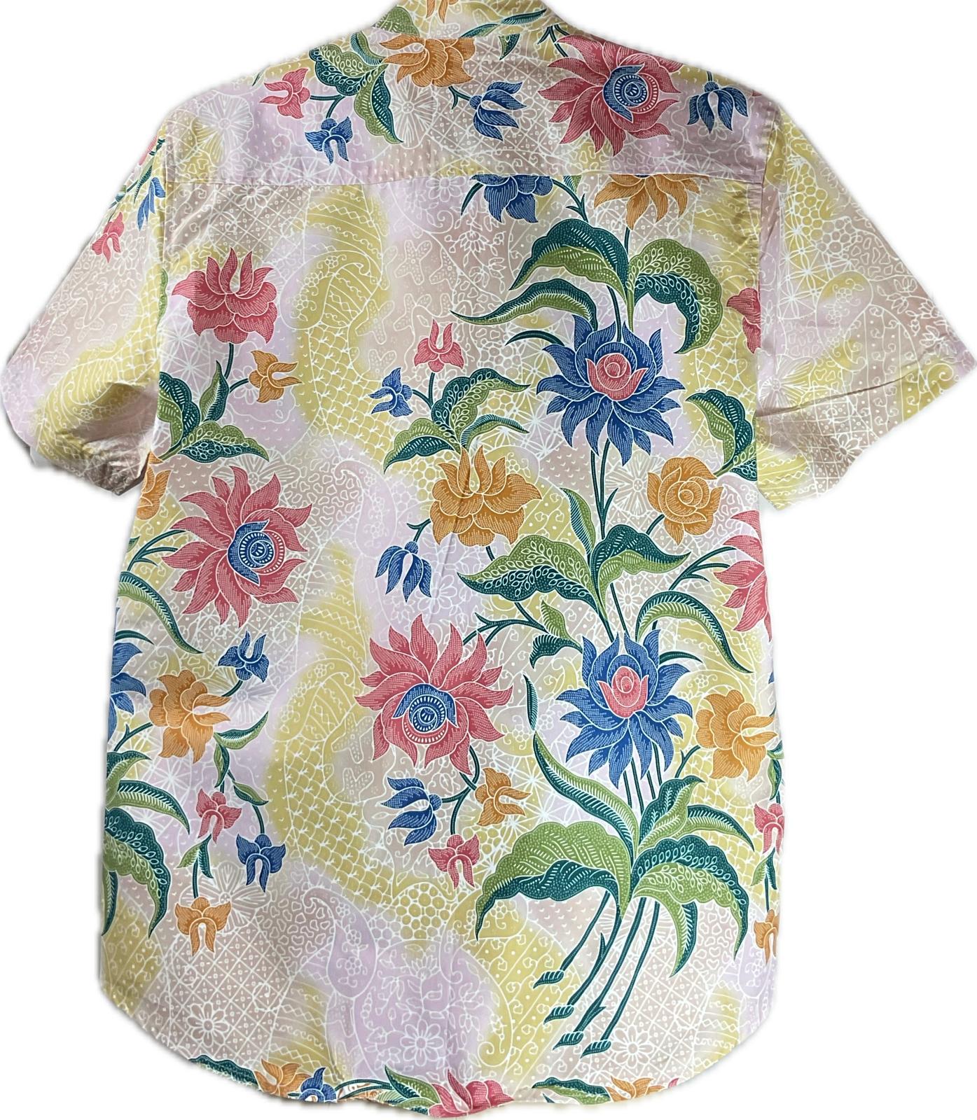 Mens Batik Top MBT-L-YELLOW-22009