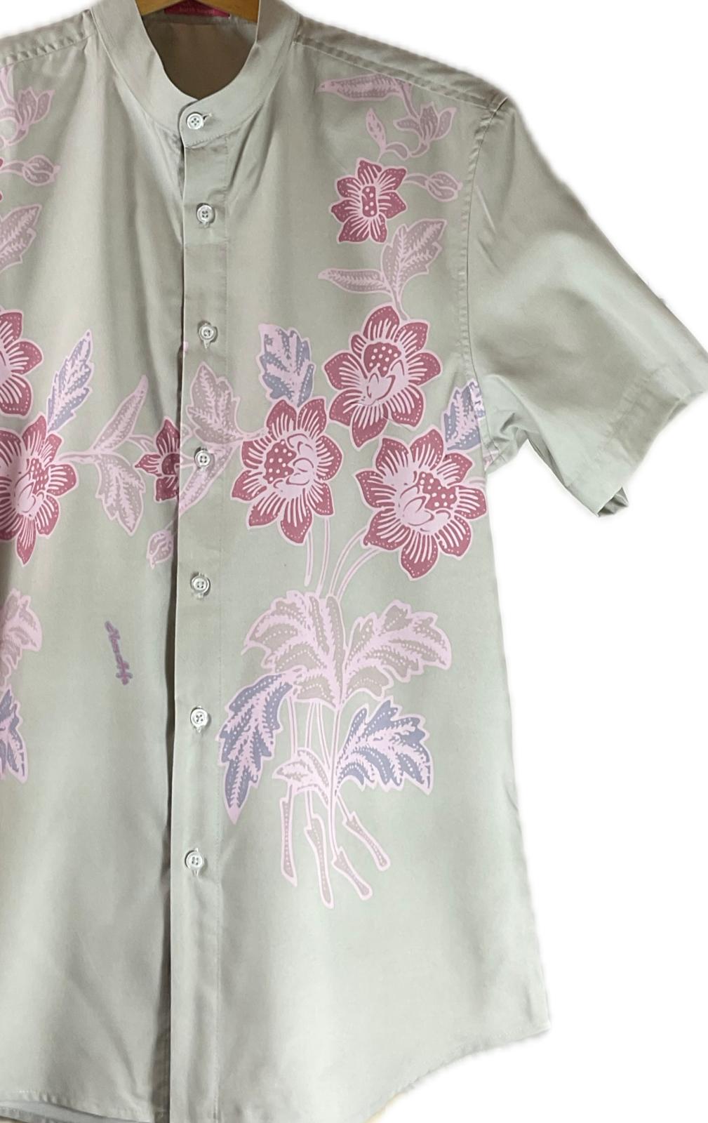 Mens Batik Top MBT-L-GREY-22012