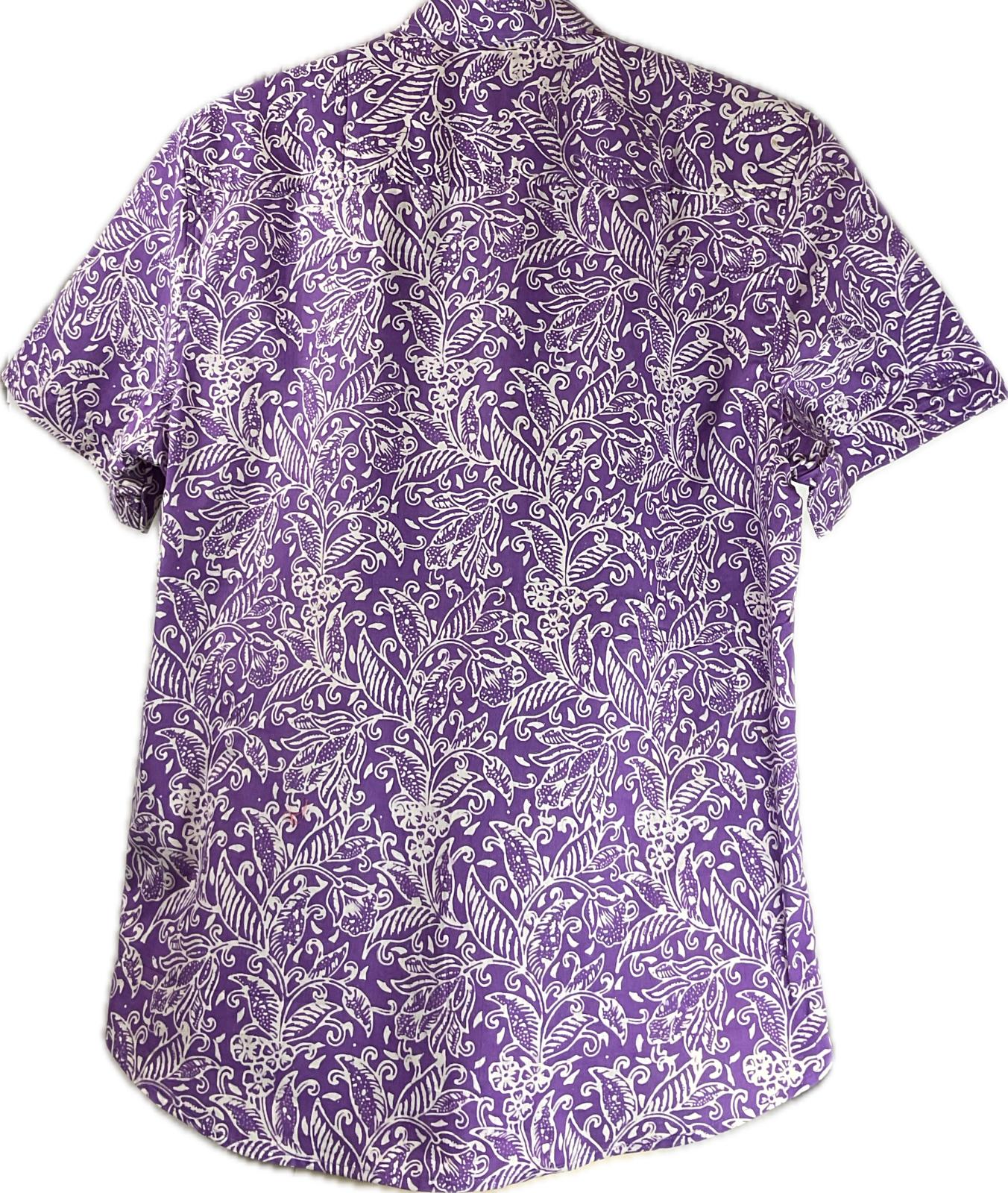 Mens Batik Top MBT-L-PURPLE-22015