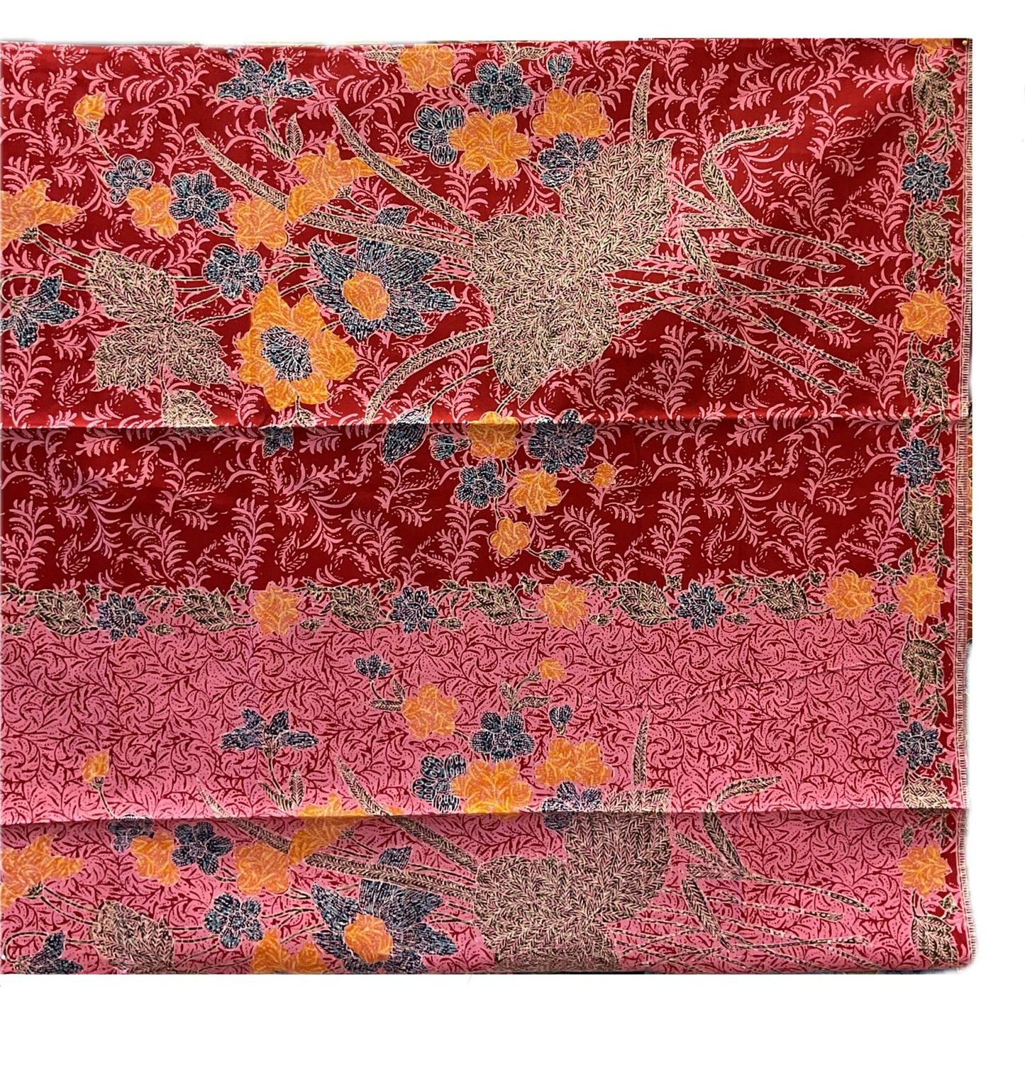 Handstamp Batik Fabric HSBF-2M-RED-9002