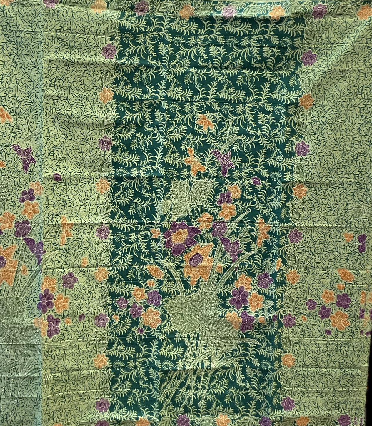 Handstamp Batik Fabric HSBF-2M-GREEN-9013