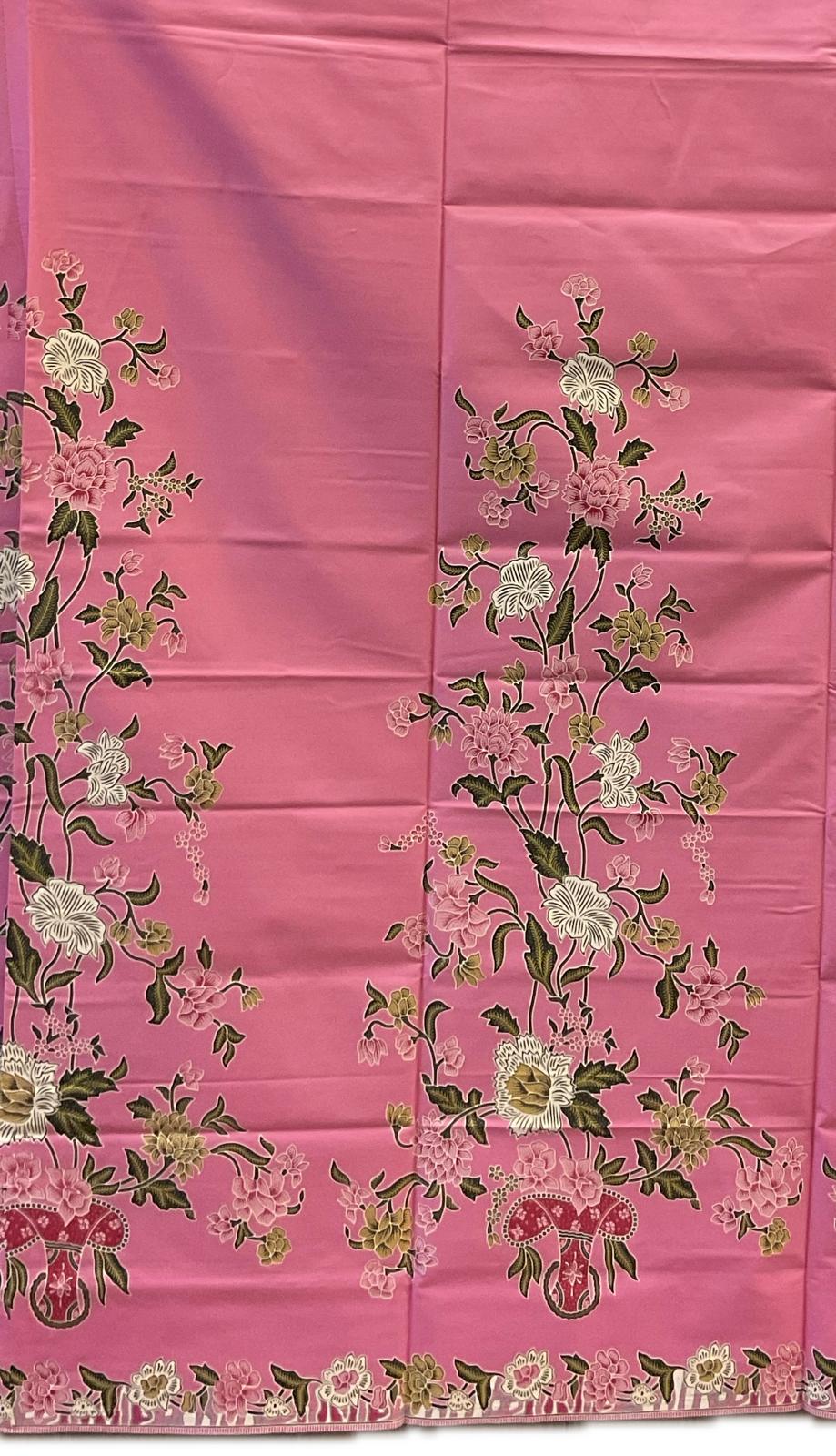 Handstamp Batik Fabric HSBF-2M-PINK-9030