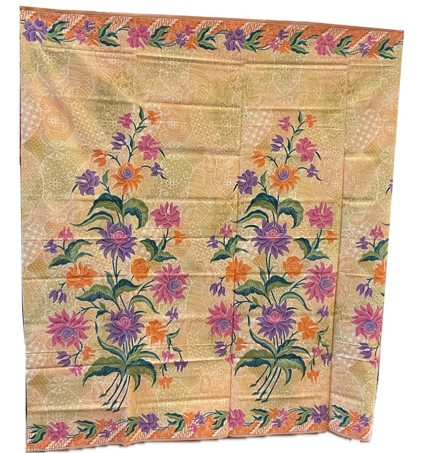 Handstamp Batik Fabric HSBF-2M-ORANGE-9039