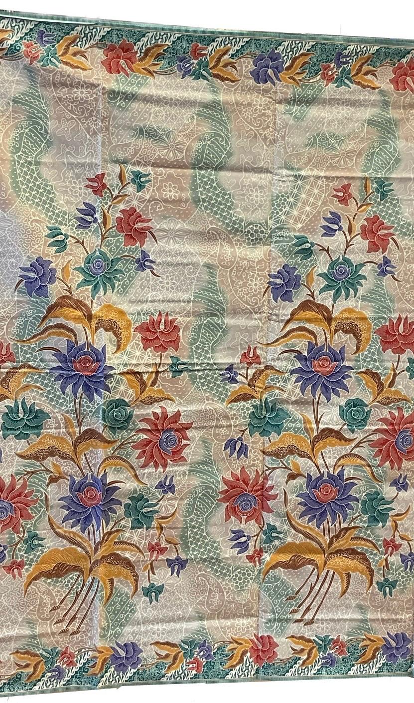 Handstamp Batik Fabric HSBF-2M-GREEN-9047