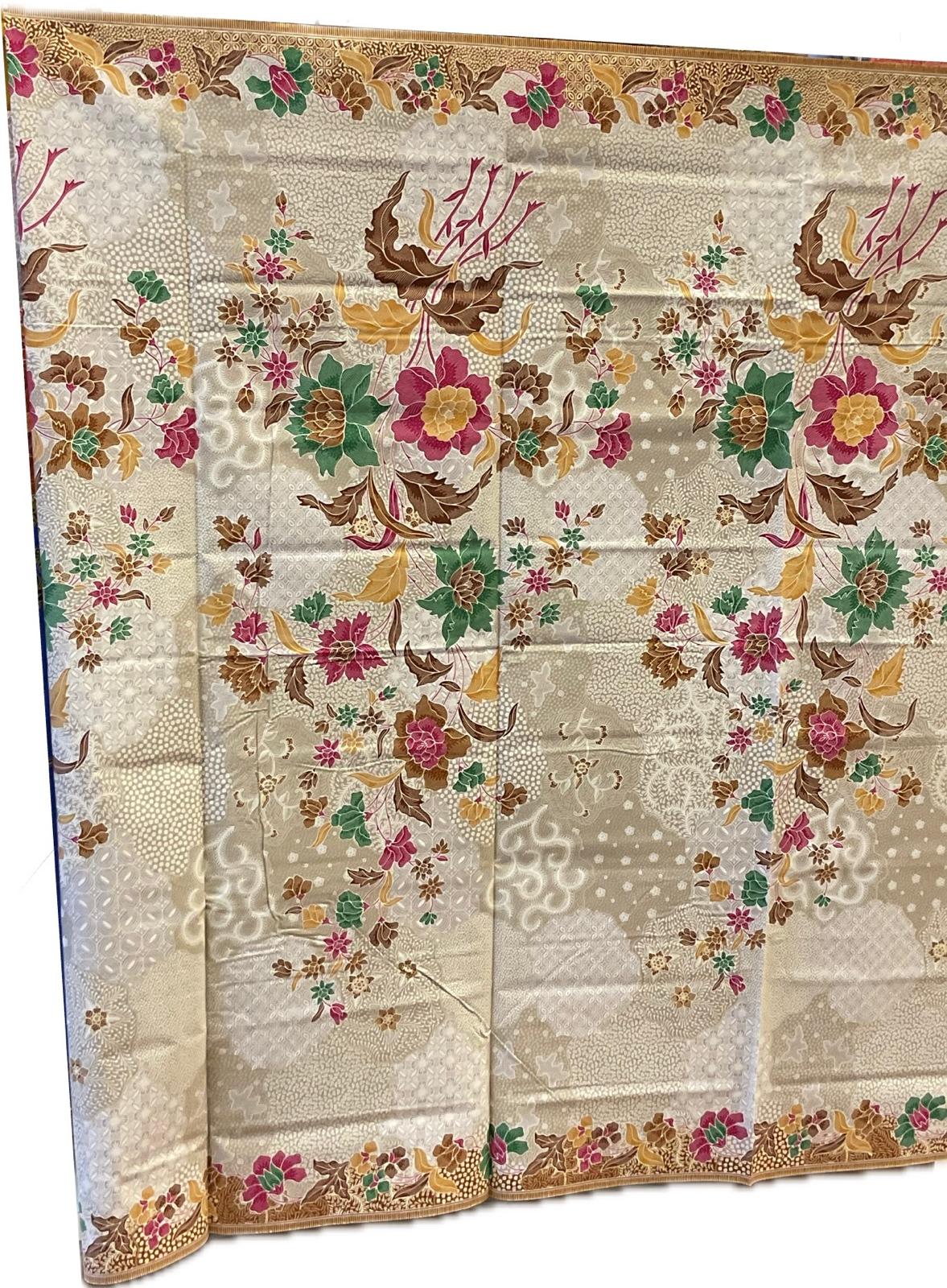 Handstamp Batik Fabric HSBF-2M-BROWN-9056