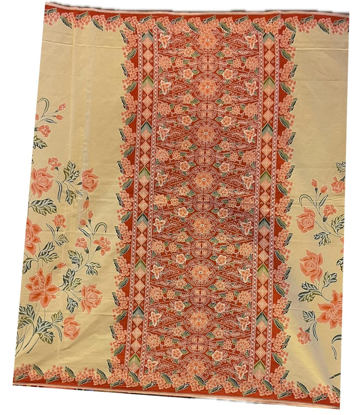 Handstamp Batik Fabric HSBF-2M-ORANGE-9097