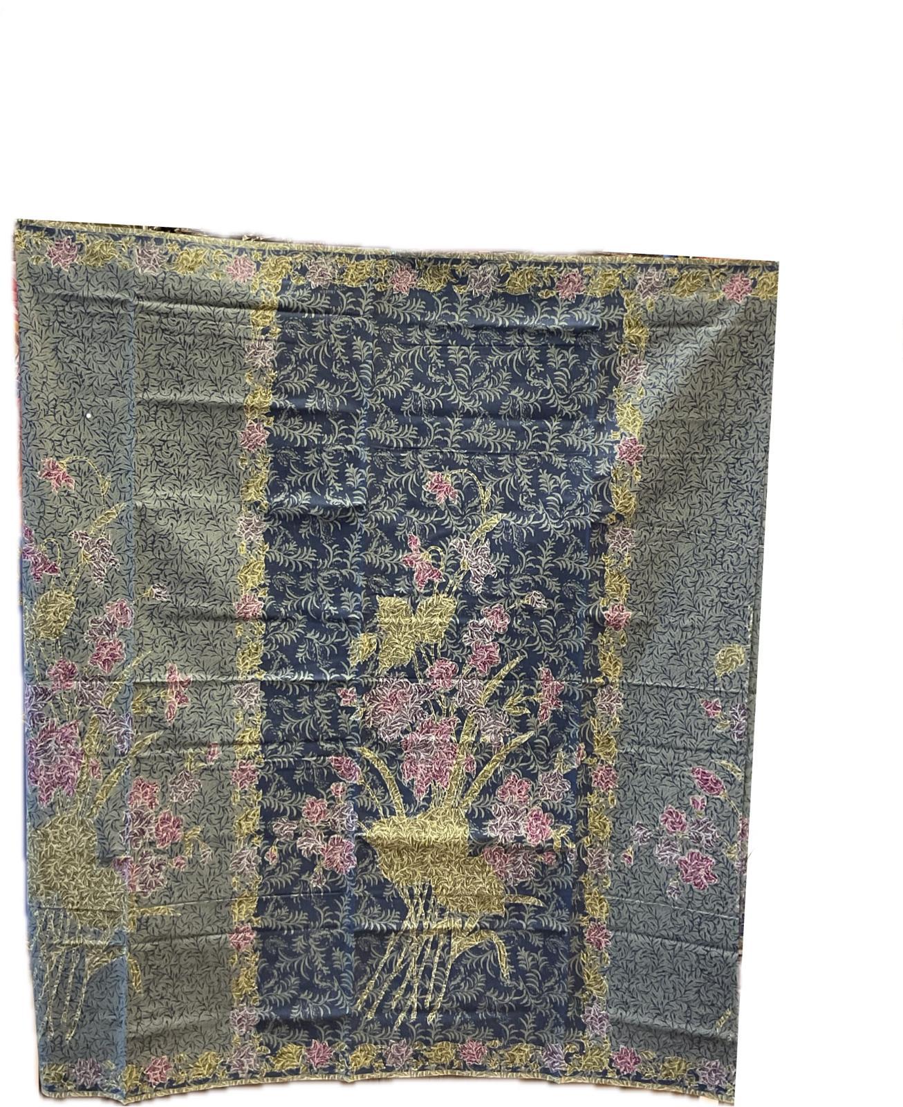 Handstamp Batik Fabric HSBF-2M-BLUE-90121