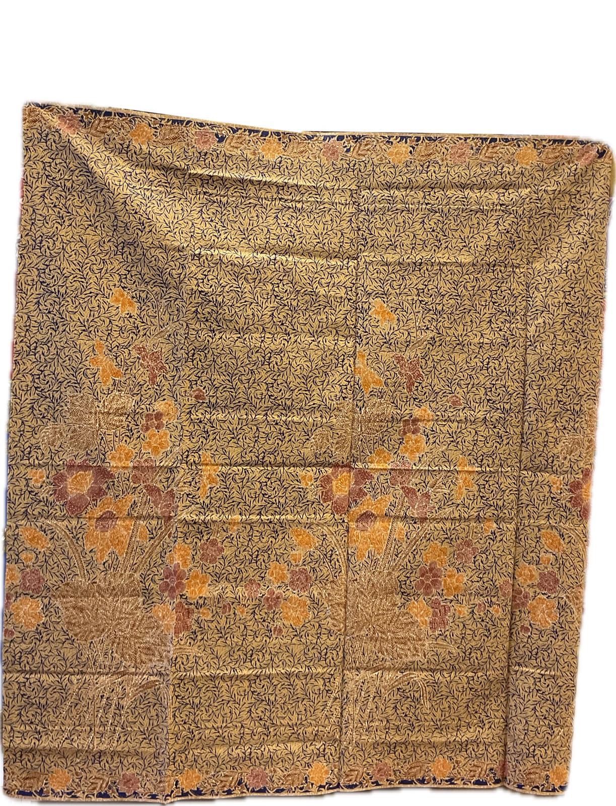 Handstamp Batik Fabric HSBF-2M-BLUE-90125