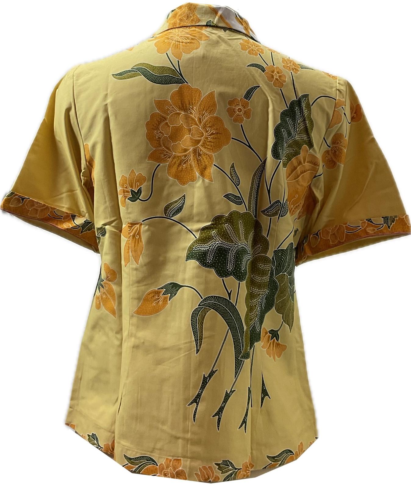 Ladies Batik Top LBT-L-YELLOW-A111007